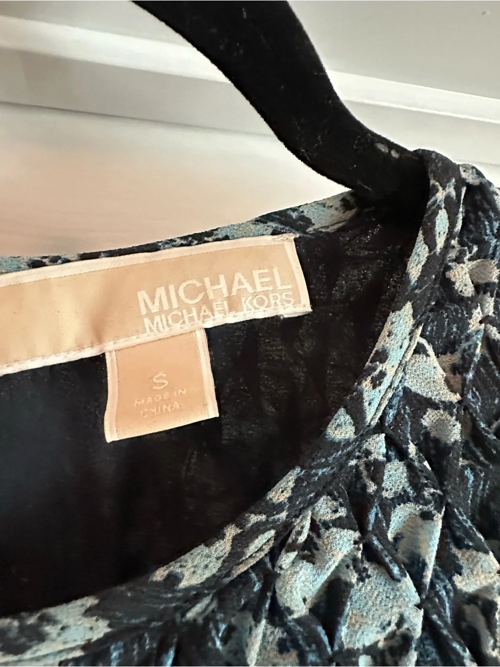 Michael Kors Blue Floral Chiffon Dress